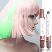 헤어초크 새치커버 10g 헤어 컬러 왁스 일회용 임시 색상 변경 염색제 페인트 크레용 초크 펜 영구 염색펜, [08] Coffee
