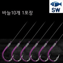 SW피싱 대물용 수제묶음 바늘 참돔 감성돔 낚시바늘 민물 바다 벵에돔 구레 바늘, 외바늘 6호
