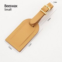 [케이로] 291813 TINBERON Vachetta 가죽 수하물 태그 여행 액세서리 남녀공용 가방 핸드백 럭셔리 장식 라벨, Beeswax Small