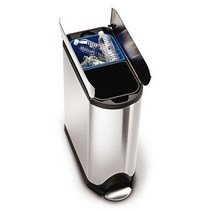 [AK PLAZA] [포커시스][Simplehuman] 심플휴먼 디럭스 버터플라이 리싸이클러 분리수거 휴지통 40L SPH-CW2017, 옵션선택