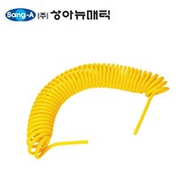 상아뉴매틱 폴리우레탄 코일튜브 UC 12-08-35 12.7x8.5 상아 에어 호스 우레탄호스 (카플링별도) 노랑