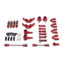 무선 조종 rc카 오프로드 WLtoys-1/28 284131 K969 K979 K989 K999 P929 P939 RC 자동차 금속 부품 업그레이드 및 수정 9 세트 착용, [01] 빨간