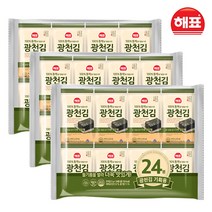사조해표 광천김(5gx24봉) 광천 도시락김, 3개, 5g