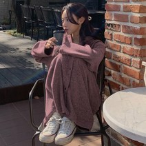 떳다그녀 몰리드 투웨이 니트 롱 원피스