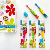 닥터레이 애니멀월드 키즈 유아 치과전용칫솔 (랜덤), 12개입