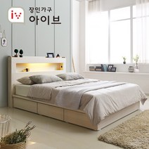 [장인가구] 슈비츠 LED 평상형 서랍침대 SS_컴포트 본넬매트