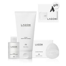 라곰 GIFT SET 기초 클렌징 선물세트 마이크로폼+브러쉬+미니 클렌징워터+코튼패드+쇼핑백, 마이크로폼 150mL+클렌징브러쉬+