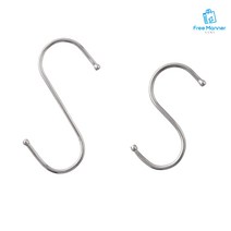 스텐 S 자 고리 10P 에스 후크 행거 매장 걸이 캠핑 모자 압축봉 걸이, 중, 사진참조