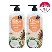 [LG생활건강] 온더바디 리얼 모이스처 아몬드바디워시 900G X 2개, 단품