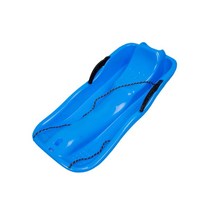 Royalways 휴대용 겨울 눈 썰매 키즈 썰매 썰매 더블 인간 썰매 브레이크 핸들 재미있는 터보건 잔디 스키 야외, 푸른, HDPE