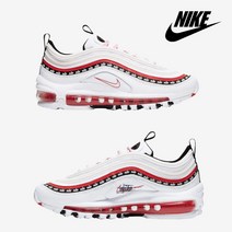 나이키 에어 맥스 97 GS 스케치 스우시 흰검빨 레드블랙 로고 라인 운동화 CK9397-100