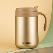 핸드드립주전자 커피내리는주전자 350500ml 스테인레스 스틸 사무실 보온병 머그잔 휴대용 커피 필터 물방울 재사용 가능한 머그잔 커피 티 컵 세트 커피 포트 여행 머그잔, 500ml 골드