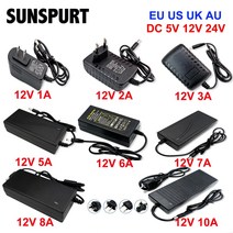 다운트랜스 변압기 DC 5V 12V 24V 조명 변압기 AC 110V 220V 스위칭 전원 공급 장치 1A 2A 3A 5A 6A 8A LED, 03 DC 24V_04 UK_05 6 A