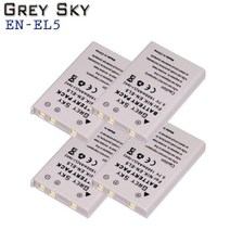5PC 1500mAh 디지털 카메라 배터리 팩 Nikon Coolpix P4 P80 P90 P100 P500 P510 P520 P530 5200 7900, 03 4 battery