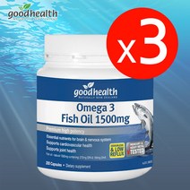 굿헬스 오메가3 피쉬오일 1500mg 200c x3통