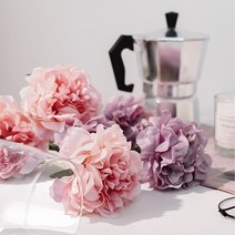 라이트앤 모란꽃 조화 인테리어 촬영소품, 모란꽃 - 퍼플