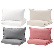 [이케아] ANGSLILJA 엥슬릴리아 이불커버1개 240x220cm+베개커버2개 50x8, 색상:베이지_404.907.61
