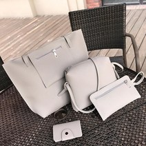 셀러허브(잡화) 여자 4개세트 숄더백 클러치 무광 크로스백