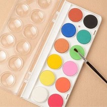 (쥬크박스) 고체물감12색+붓세트, 상세페이지 참조