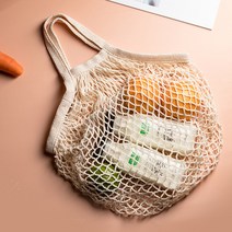베이지 그물백 네트백 메쉬백 그물 가방 장바구니, 베이지숄더