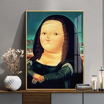 인테리어 모나리자의 미소 그림 재미 현관 캐릭터 벽걸이 호텔 의 지방 버전 액자, D