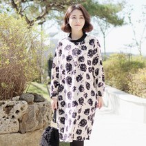 조이마담 ON1367 플라워 롤카라 원피스