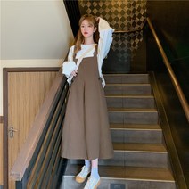 데님 멜빵 치마 와이드 하이웨이스트 보헤미안 루즈핏 청원피스 미니원피스 반팔 스판 기본핏