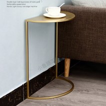 북유럽 콘솔 거실 복도 코너 반달 반원 테이블 틈새 철재 골드 미니 티 테이블 협탁