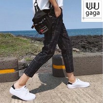 유유가가 남자 롤업 체크 바지