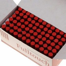 하고로모 Fulltouch 탄산분필 흰색 단색 칼라 혼합 분필 72개입 분필홀더, 빨강