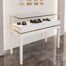 쥬얼리 진열장 보석 악세사리 귀금속 강화유리 진열대, 150x40x90cm (화이트/블랙 택1)