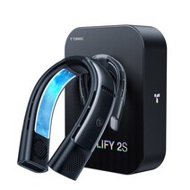 토라스 2023신형 쿨리파이 2S 넥 밴드 에어컨 목 선풍기 5000mAh, 블랙, FG1B