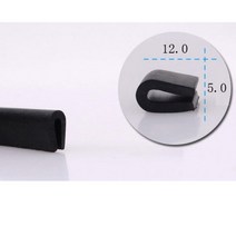 창틀바람막이 문고무패킹 1 미터 u 채널 자동차 도어 창 에지 가드 고무 씰링 스트립 weatherstrip 유리 에지 트림 샤워 유리 도어 씰 가스켓, 5x12mm