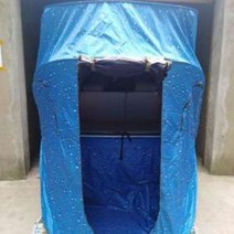 차박텐트 다용도 SUV자동차 차박여행 차량용 차량윗부분 트렁크 텐트 심플 캠핑카 야외접이식 캠프 야영, T04-물방울 블루색, C02-모기방지 불포함 윈도우