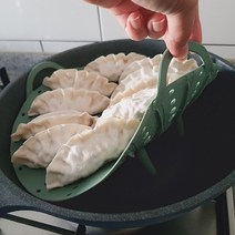위생적인 실리콘 찜기 편리한 보관 고구마 삶기 옥수수 삶는법 3컬러, 그린