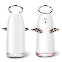 미니 [에이런]USB 휴대용 사무실용 귀여운 차량용 가습기 천사가습기, 실버