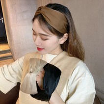 진데이 실키한 여성 반다나 머리띠 반다나헤어밴드