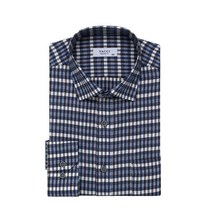 바찌 울 혼방 체크 일반핏 기모 셔츠 블루 VD1L4CR156B0