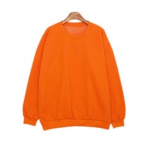 티데일리 남녀공용 포근한 오버핏 기모 맨투맨 빅사이즈 무지 특양면 티셔츠