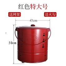 전원주택 공사 화목 펠릿 야외 편리한 오픈 아궁이 현장 소각로 업소, 레드 오버사이즈[핸드백] 내담포함