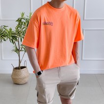 더제이엘 여름 비치 프린팅 반팔티