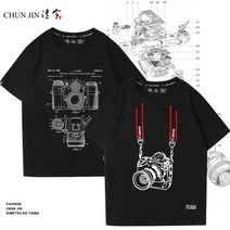 라이카 니콘 캐논 렌즈 백터치 카메라 반팔 티셔츠 상의