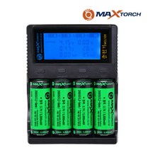 맥스토치 리튬이온 배터리 디지털 올인원 만능 급속 고속 충전기 / 2구 & 4구 18650 26650 충전잔량표시, 4구 만능 충전기 [MCL 109], 1개