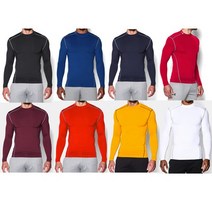 언더아머 쫄쫄이 기능성상의 헬스복 콜드기어 컴프레션 모크 화이트