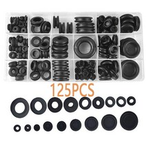 Hardware 200 170 125개 Rubber Grommet Assortment Firewall Hole Electrical Wire Gasket Kit for Plug a, 01 125개