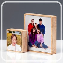 고급 멀바우 고무나무 미니액자 추모액자 납골당액자 가능, (직사각)8x12cm