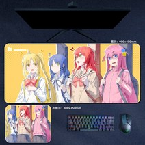 애니메이션 Bocchi 바위 마우스 패드 고투 라이우 니지카 쿠요 히토리 컴퓨터 노트북 게이머 게임 액세서리 데스크 매트, [08] 08