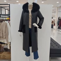 막스카라 리버시블 폭스 레더무스탕 94TLH833 블랙