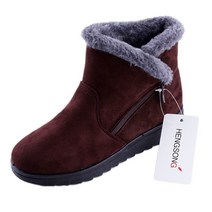 스노우 보드 부츠 스키 세트 뜨거운 신발 여성 겨울 신발 여성 발목 스포츠 플랫 따뜻한 여성 두꺼운 봉제 신발, 4-어번