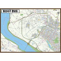 고양시 일산서구 안내지도 210cm X 150cm KY, 종이코팅,족자